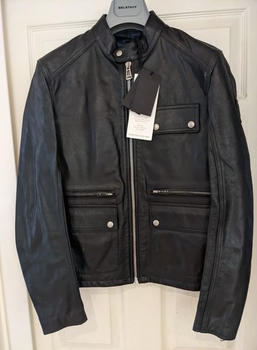Giacca pelle nera nuova - pelle, con