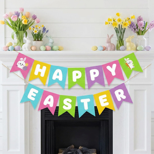 Striscione tessuto happy - striscione,