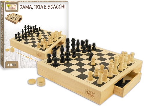 Scacchiera legno portatile - in,