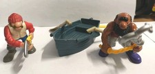 Coppia Personaggi + Scialuppa Fisher Price Great Adventure Serie Pirati 1994-95