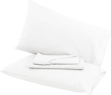 Completo Letto Lenzuolo Sofia Bianco Tinta Unita 100% Cotone  Albergo B&B Hotel