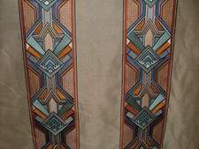 Tessuto Per Cuscino In Velluto Art Deco Ricamato Gatsby Moonlight 1,3M