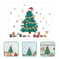  2 Fogli Adesivi Finestra Chritmes Albero Adesivi Murali Adesivi Vacanze