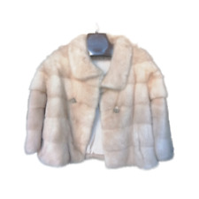 Pelliccia Visone colori chiari con bottoni gioiello Marta Fazzini Firenze