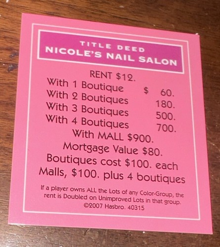 Barbie monopoly vintage - monopoly, ed