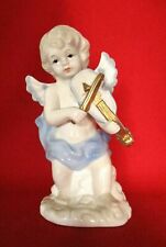 🟡 ANGELO / CHERUBINO IN PORCELLANA BIANCO E BLU EPOCA 900 - 800-