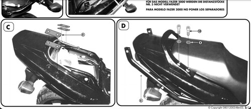 Givi staffe bauletto yamaha - staffe,