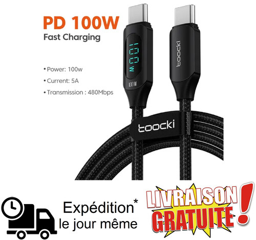 Câble usb vers - usb-c,