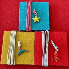 Dodo Pomellato Collana Ciondolo Stella Marina Grande Oro Rosa Smalto Verde Rara