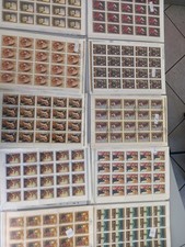 Decoupage 10 Fogli di francobolli Mondiali Arte Cultura grande formato TIPO A