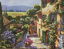 Tela stampata mattina - "mattina, grecia"