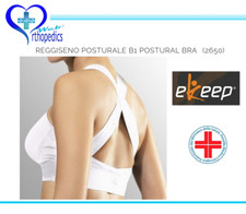 eKeep B1 POSTURAL BRA 2650 reggiseno posturale raddrizzaspalle BIANCO Taglia 1/7