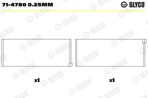 Bronzina biella 4780 - 71-4780, 0.25mm