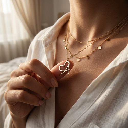 Collana cuore iniziale - cuore,