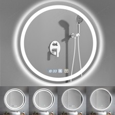 Specchio bagno led 60/80 con/senza orologio touch senza appannamento illuminazione bagno specchio parete