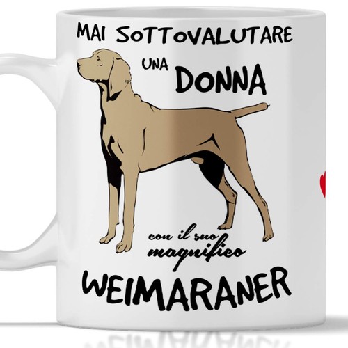 Tazza weimaraner per colazione - weimaraner,