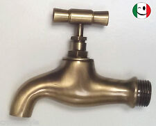 RUBINETTO IN OTTONE A FARFALLA   DA ½" BRONZATO - BRONZO