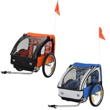 Rimorchio bici bambino 2 posti