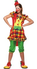 Costume clown donna a quadri