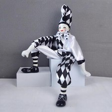 Bambola da clown in porcellana, bambola arlecchino, per souvenir di