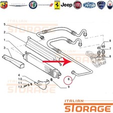 LANCIA DELTA EVOLUZIONE TUBO RADIATORE OLIO MOTORE NUOVO ORIGINALE 82479502