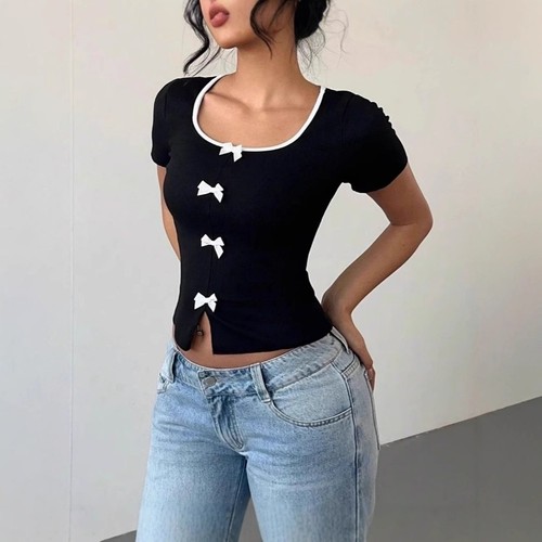 Shirt donna nera maglia - t-shirt,