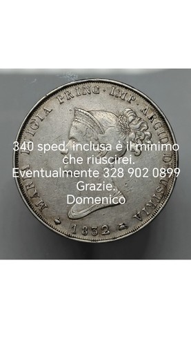 Lire 1832 raro maria - 1832,