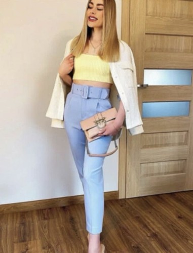 Zara pantalone donna vita - pantalone,