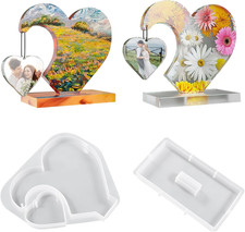 Cornice in Resina Epossidica, Stampi in Silicone a Forma Di Cuore per Resina Epo