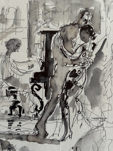 Antico disegno inchiostro jean - disegno,
