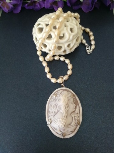 Collana antica perle con - ,