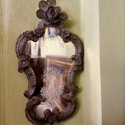 Specchiera murano antica fine - specchiera,