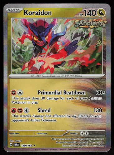 Koraidon 119 162 - koraidon, pokemon