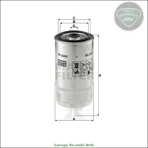 Wk854 filtro carburante - wk854/5,