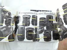 VECCHIA BROCHURE VINTAGE MACCHINA FOTOGRAFICA ANALOGICA OBBIETTIVO HASSELBLAD