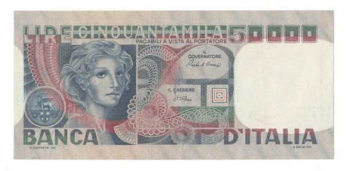 50000 lire volto donna - 50000,