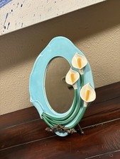 Raro specchio vintage ceramica