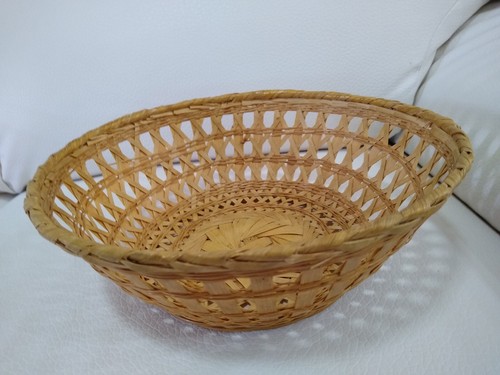 Cestino vintage vimini paglia