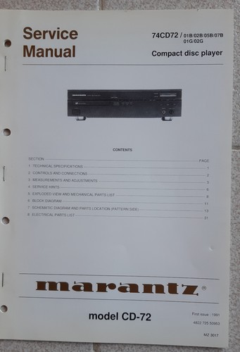 Marantz service manuals - marantz,
