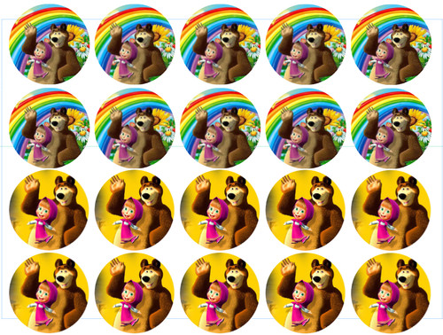 20pz masha orso cupcakes - e, /