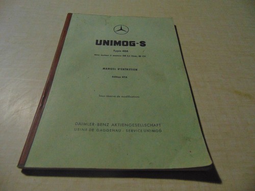 Unimog type 404 manuel d - unimog,