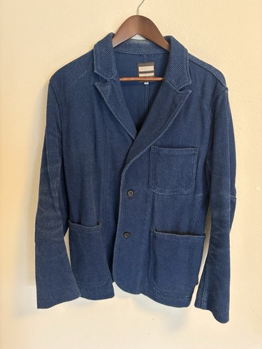 Giacca momotaro indigo sashiko - giacca,