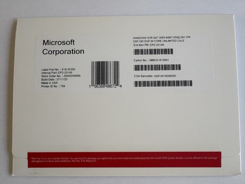 Windows server 2025 - server, datacenter