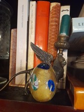 Uovo vetro Murano con murrine avventurina fermacarte collezione