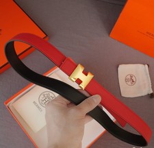 Cintura Hermes nera/rossa