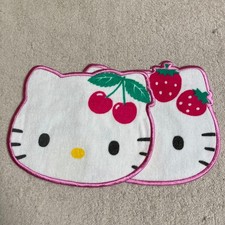 Asciugamano Hello Kitty fustellato fragola ciliegia 2 pezzi Heisei Retro Sanrio