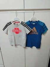 Lotto Stock Set Bambino 2 t-shirt 5/6 anni Adidas Blu Bianco 