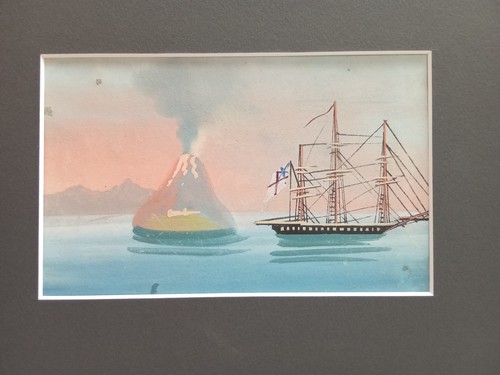 Antico dipinto gouache inizi - antico,