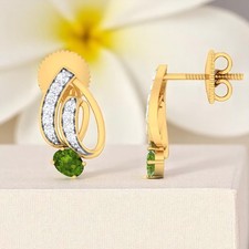 Orecchini Pave 0,65 Cts F/VS1 rotondi brillanti diamanti naturali oro...