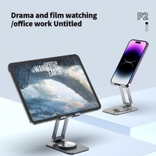 Supporto Telefono da Tavolo Regolabile Porta Cellulare Da Scrivania in Alluminio